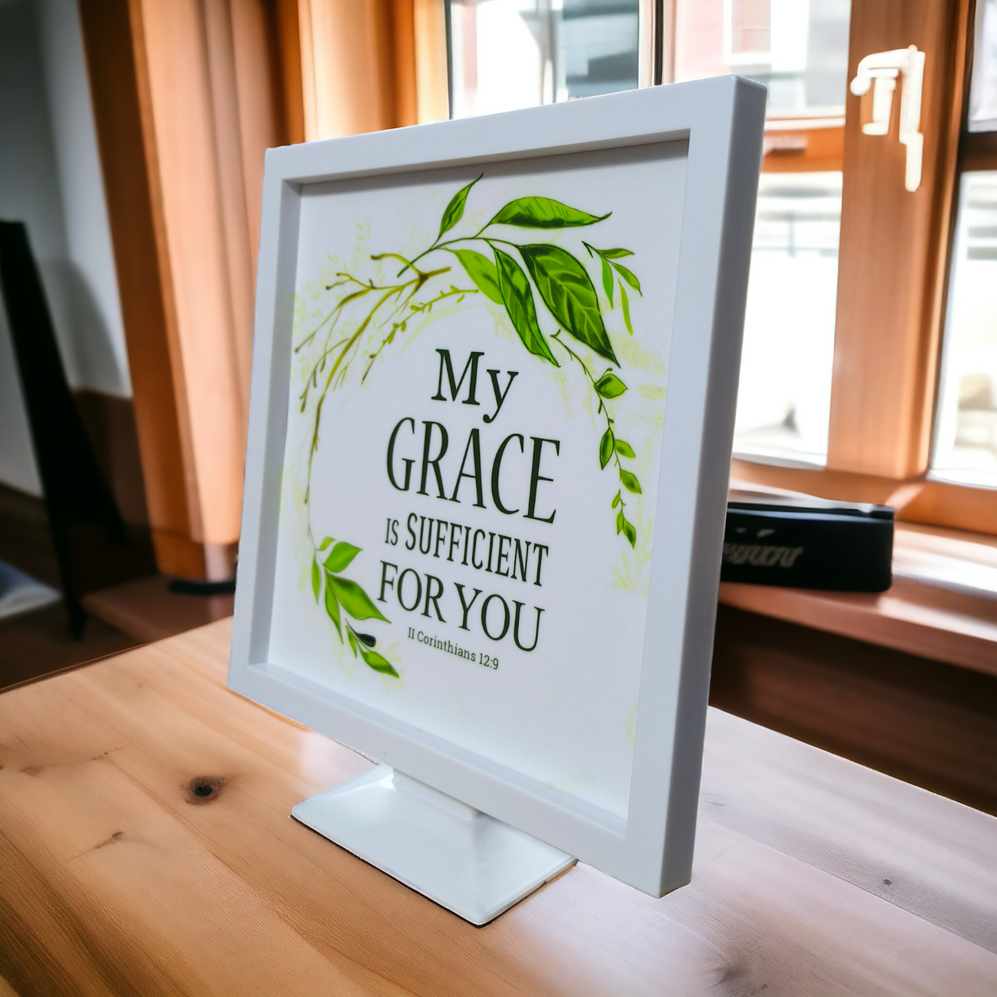 Stand Frame | High Quality | Best Gift For Home Decor | ( 1 Corinthians 12:9 )