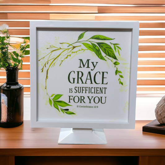 Stand Frame | High Quality | Best Gift For Home Decor | ( 1 Corinthians 12:9 )
