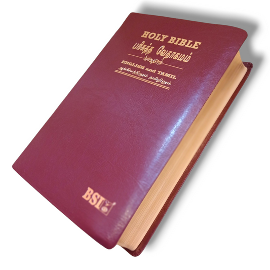 Tamil-English Diglot Bible | Korean Print | Large Print | Black Leather Bound Edition | Golden Edge | New Edition