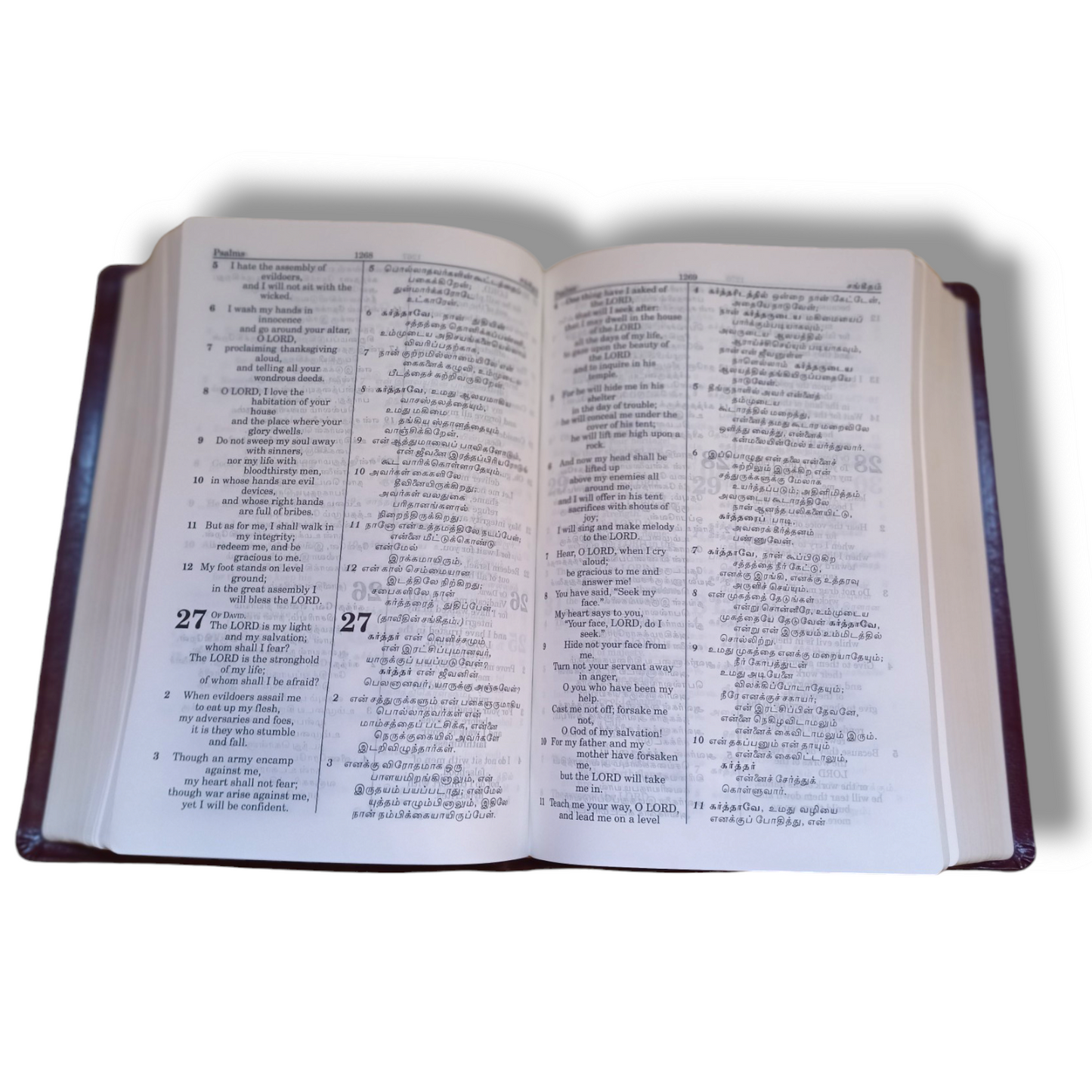 Tamil-English Diglot Bible | Korean Print | Large Print | Black Leather Bound Edition | Golden Edge | New Edition