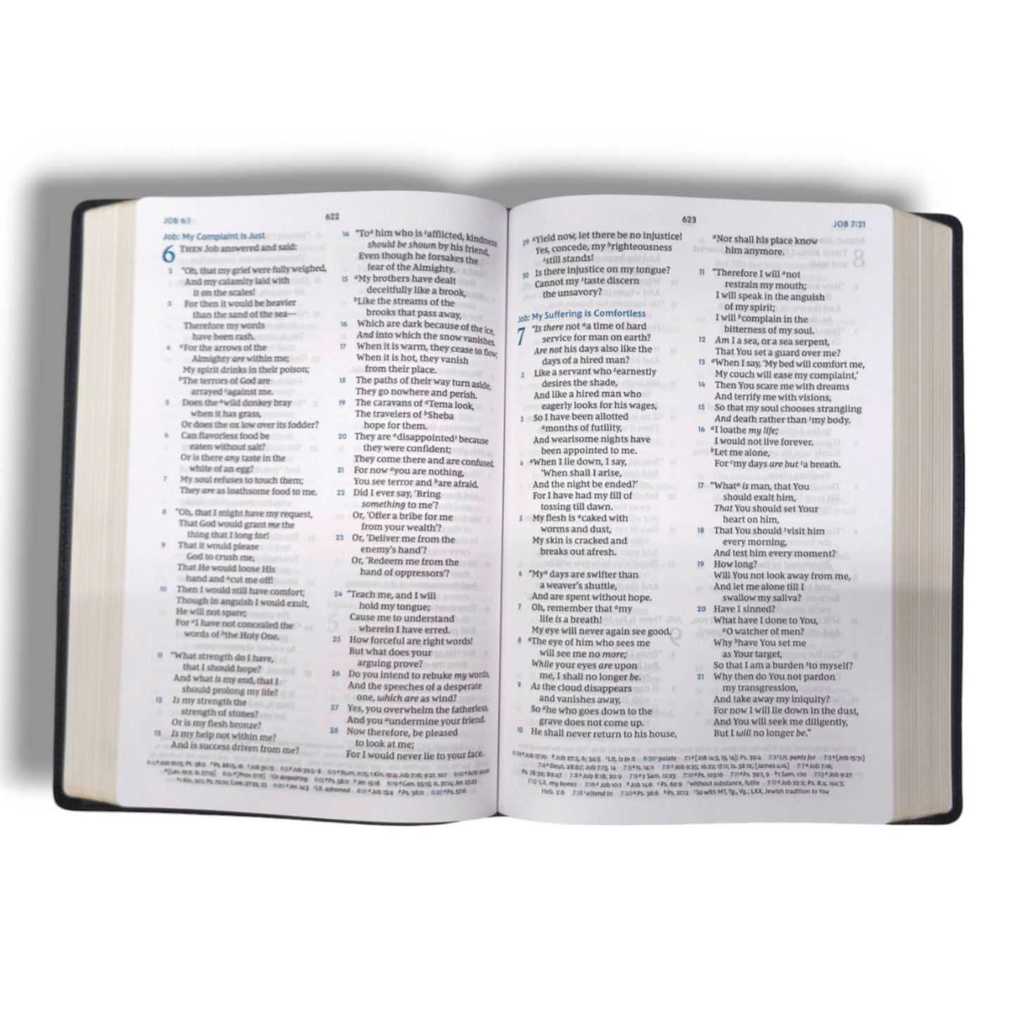 NKJV, Large Print Verse-by-Verse Reference Bible | Maclaren Series | Leathersoft, Black Cover | Comfort Print | New King James Version