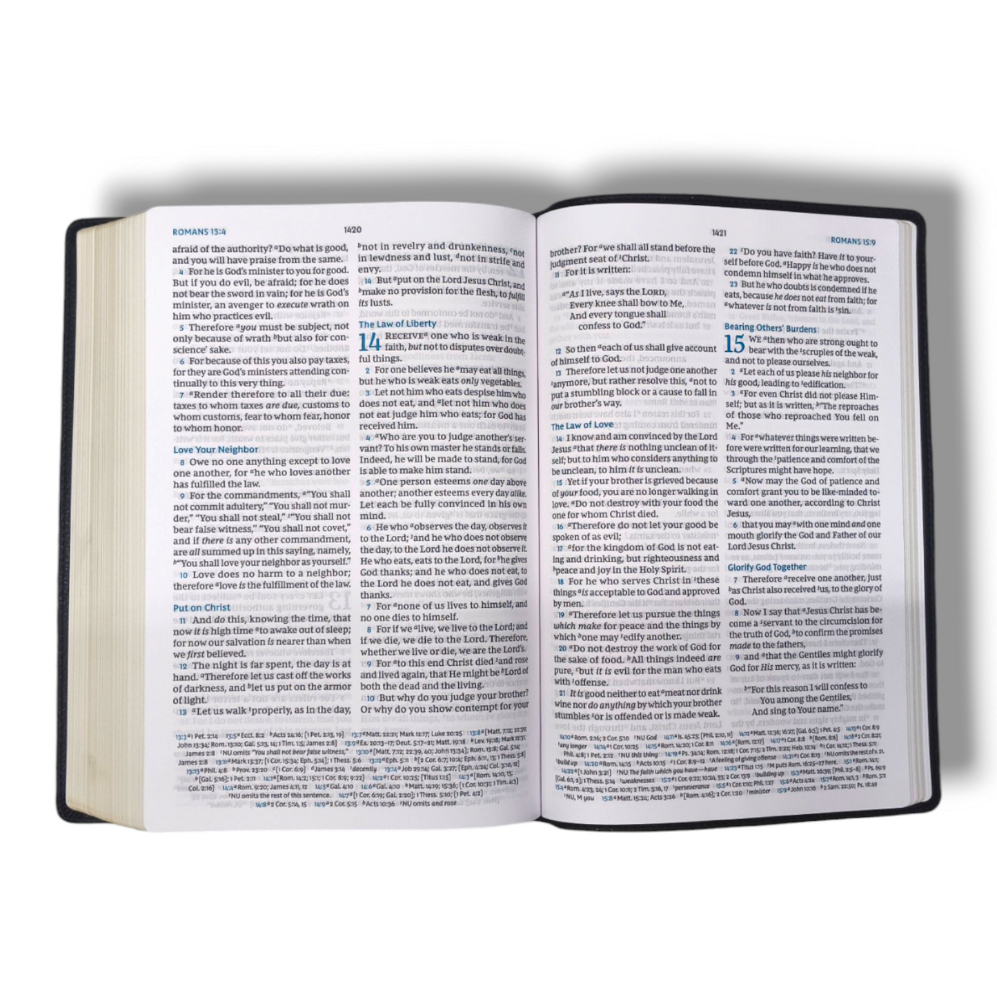 NKJV, Large Print Verse-by-Verse Reference Bible | Maclaren Series | Leathersoft, Black Cover | Comfort Print | New King James Version
