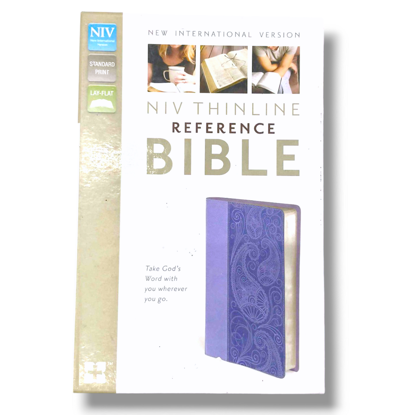 NIV Thinline Reference Bible | Attractive Purple Design Bound Cover | Holy Bible: New International Version | Lavender | Italian Duo-Tone | New Edition