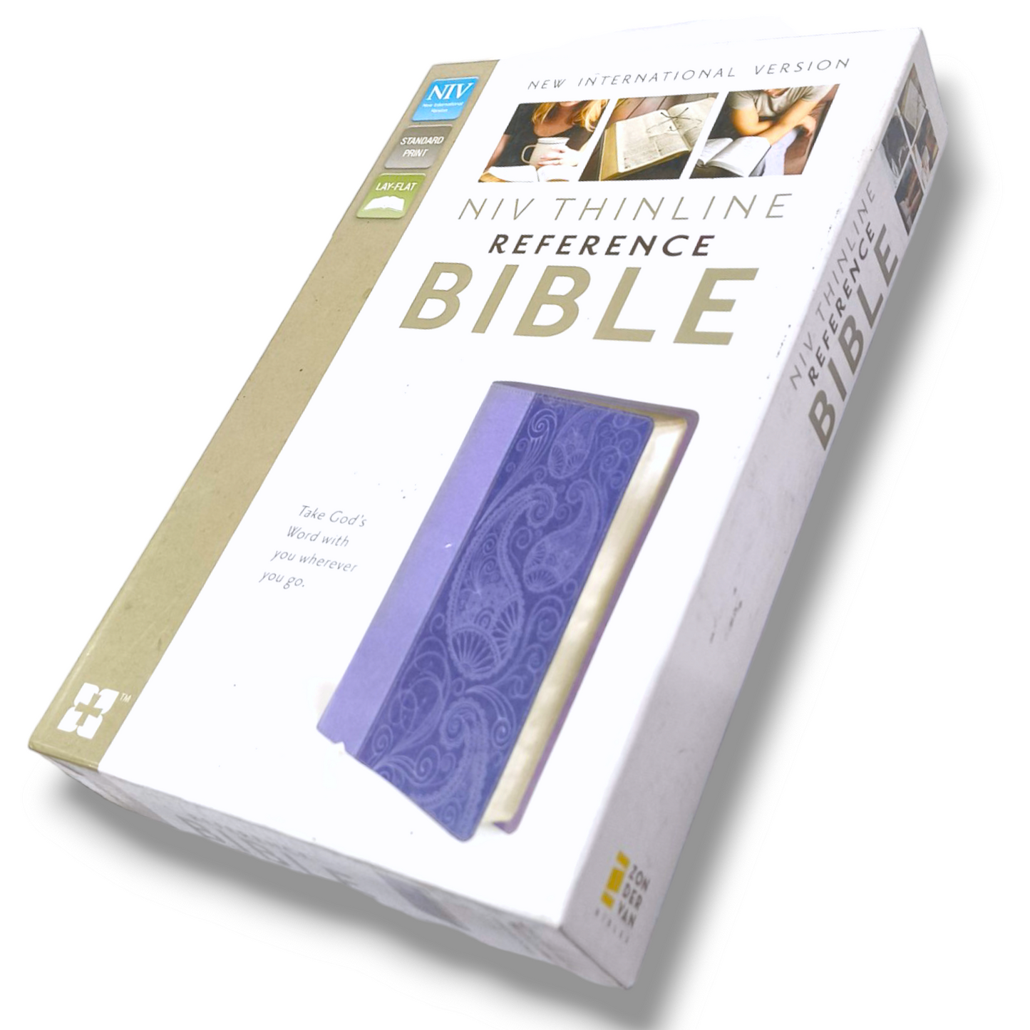 NIV Thinline Reference Bible | Attractive Purple Design Bound Cover | Holy Bible: New International Version | Lavender | Italian Duo-Tone | New Edition