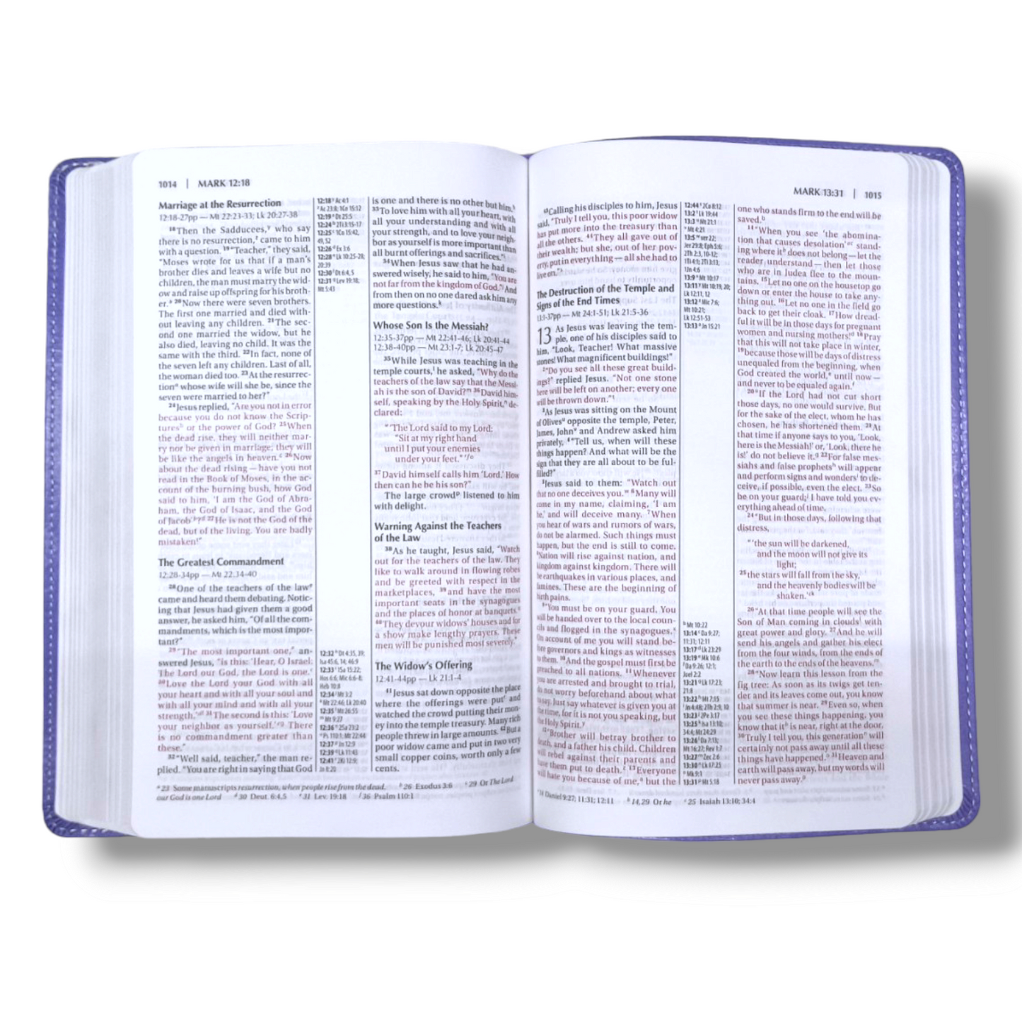 NIV Thinline Reference Bible | Attractive Purple Design Bound Cover | Holy Bible: New International Version | Lavender | Italian Duo-Tone | New Edition