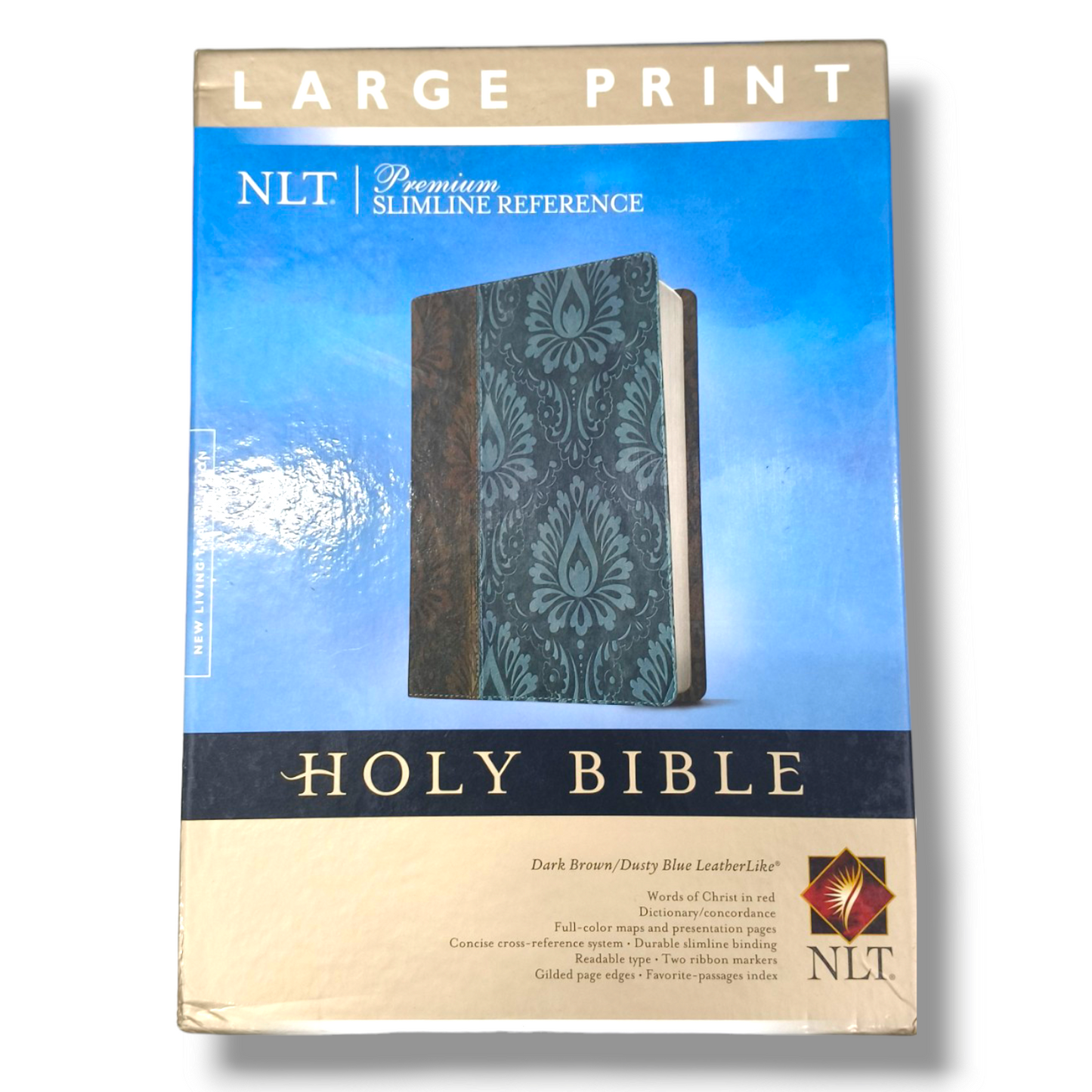 NLT Premium Slimline Reference Bible | Large Print | New Edition | Attractive Design Bound | Study Bible