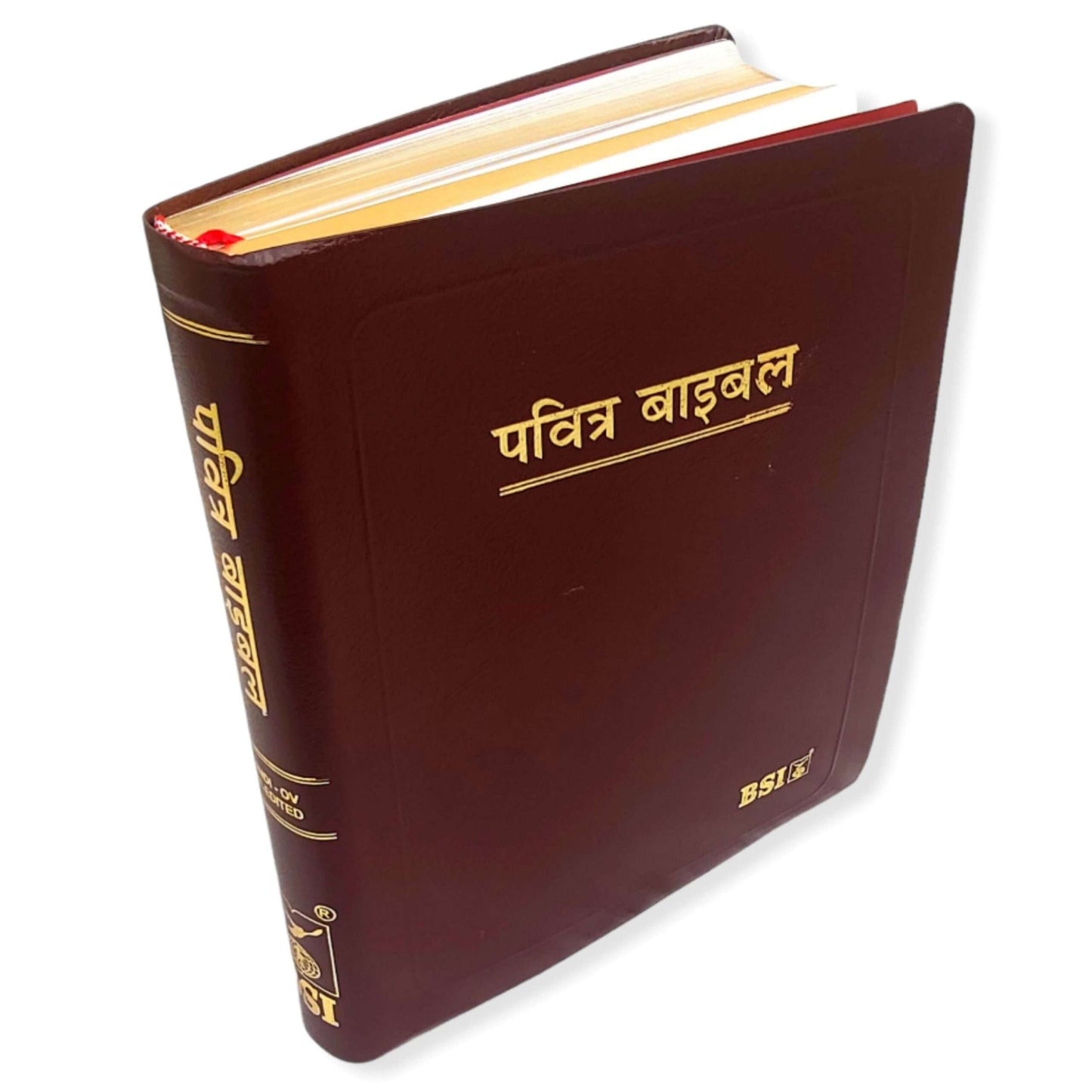 The Holy Pulpit Big Letter | Leather Cover | Golden Edge Bible | In Hindi Leather Cover | New Edition