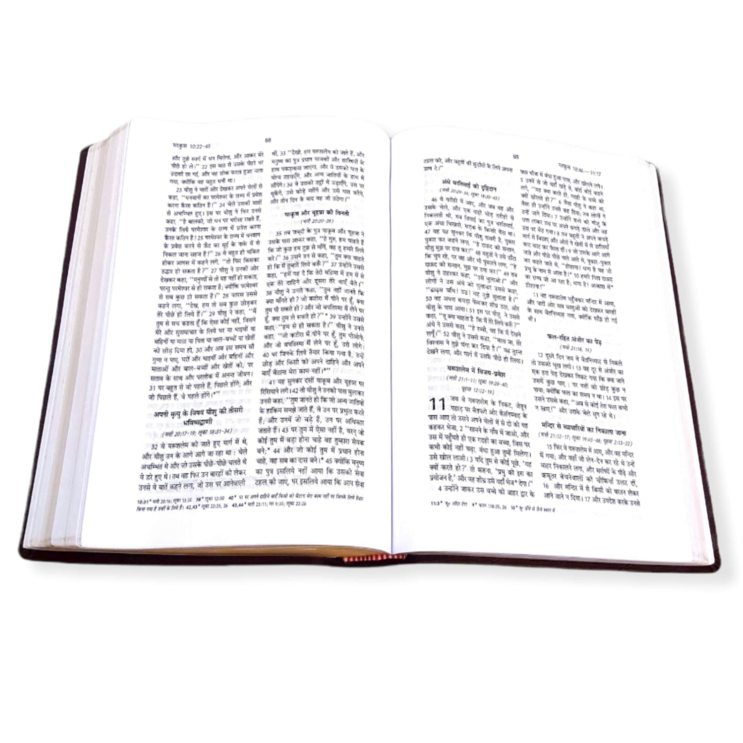 Holy Pulpit Bible | Big Letter Bible | Golden Edge Bible | In Hindi Leather Cover | New Edition