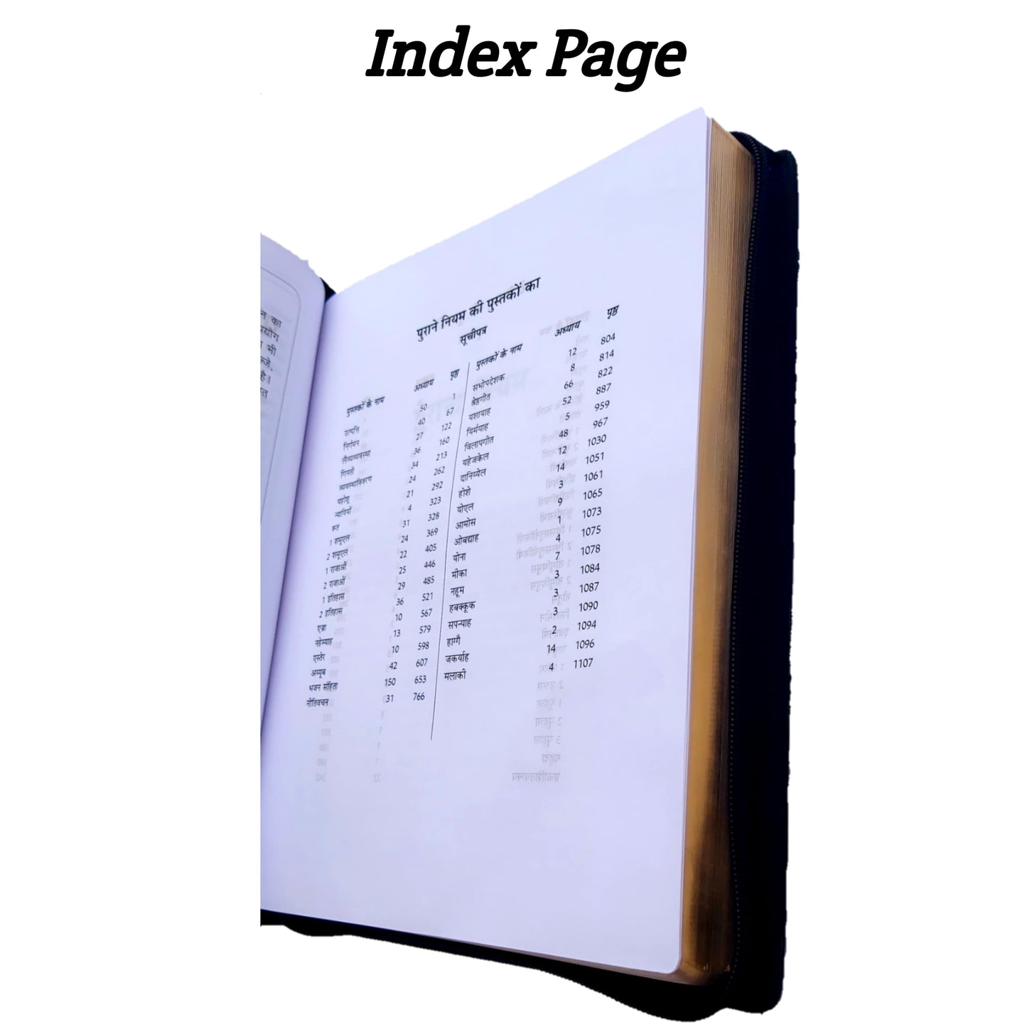 The Holy Pulpit Bible | Big Letter Golden Edge Bible | Leather Zip Bible | In Hindi with Leather Cover