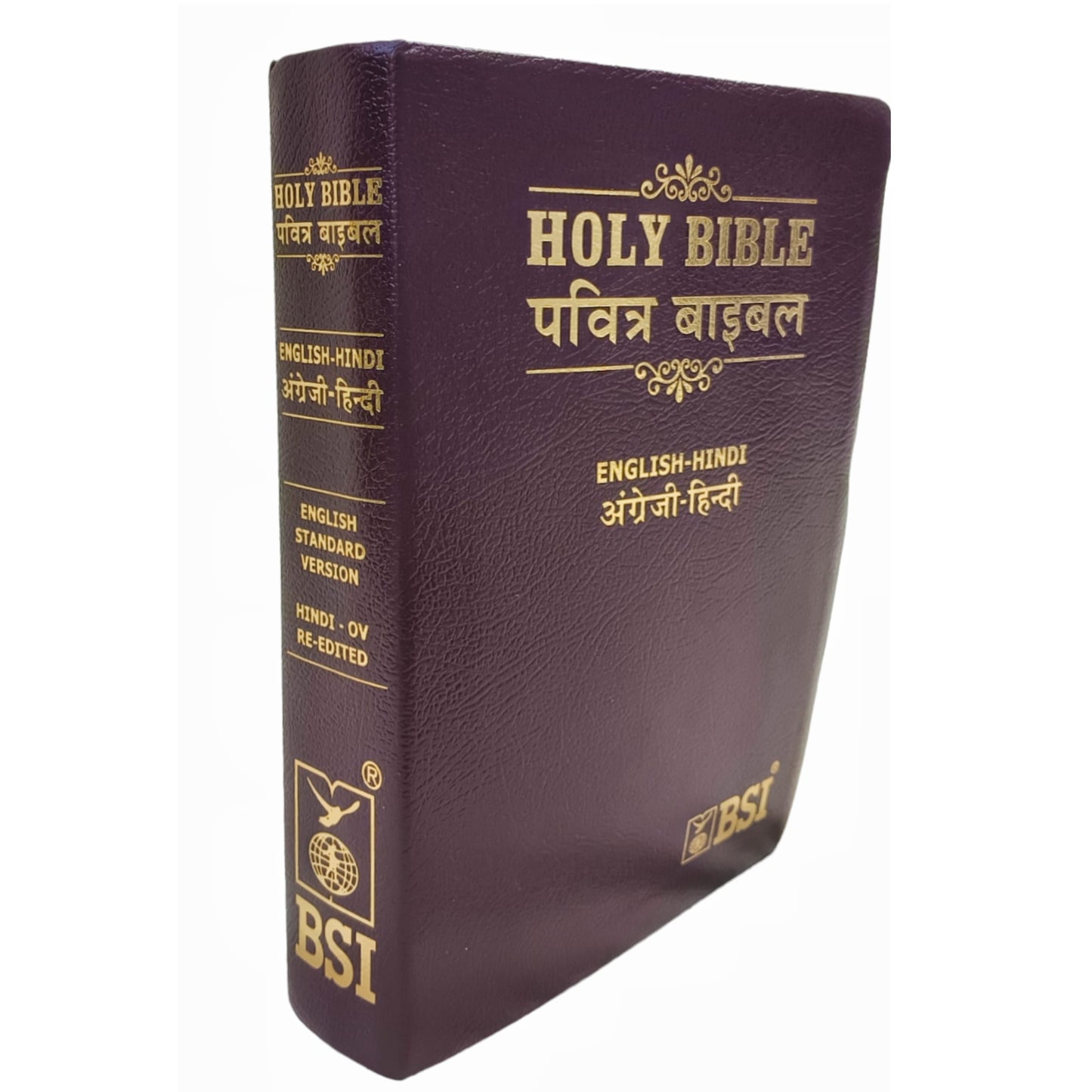 English Hindi Diglot Bible in Leather Bond