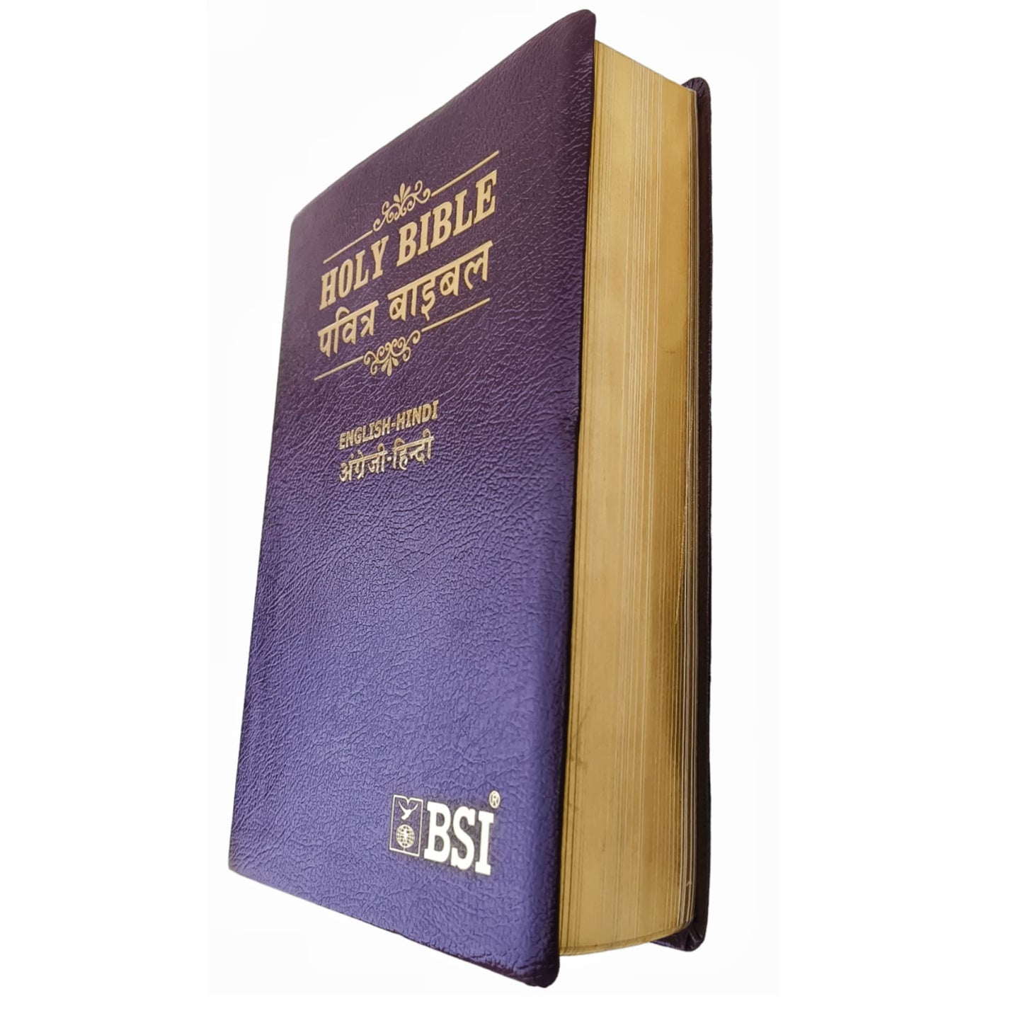 English Hindi Diglot Bible in Leather Bond