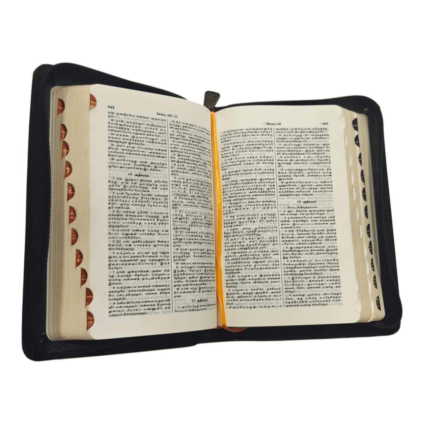 OV 27 ZTI Korean Tamil Bible: Black Thumb Index Zip-Compact Size
