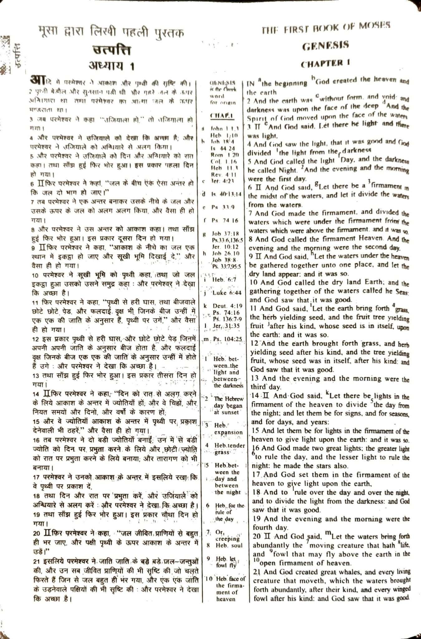 Daniel Bilingual Hindi-English Bible, Parallel Hindi & English Reference Holy Bible (All 66 Books, Side-by-Side Text)