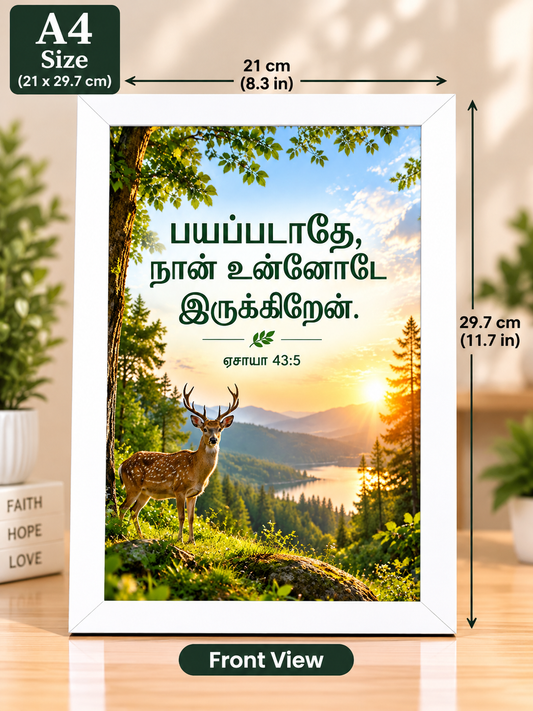 Isaiah 43:5 A4 Bible Verse Frame – பயப்படாதே