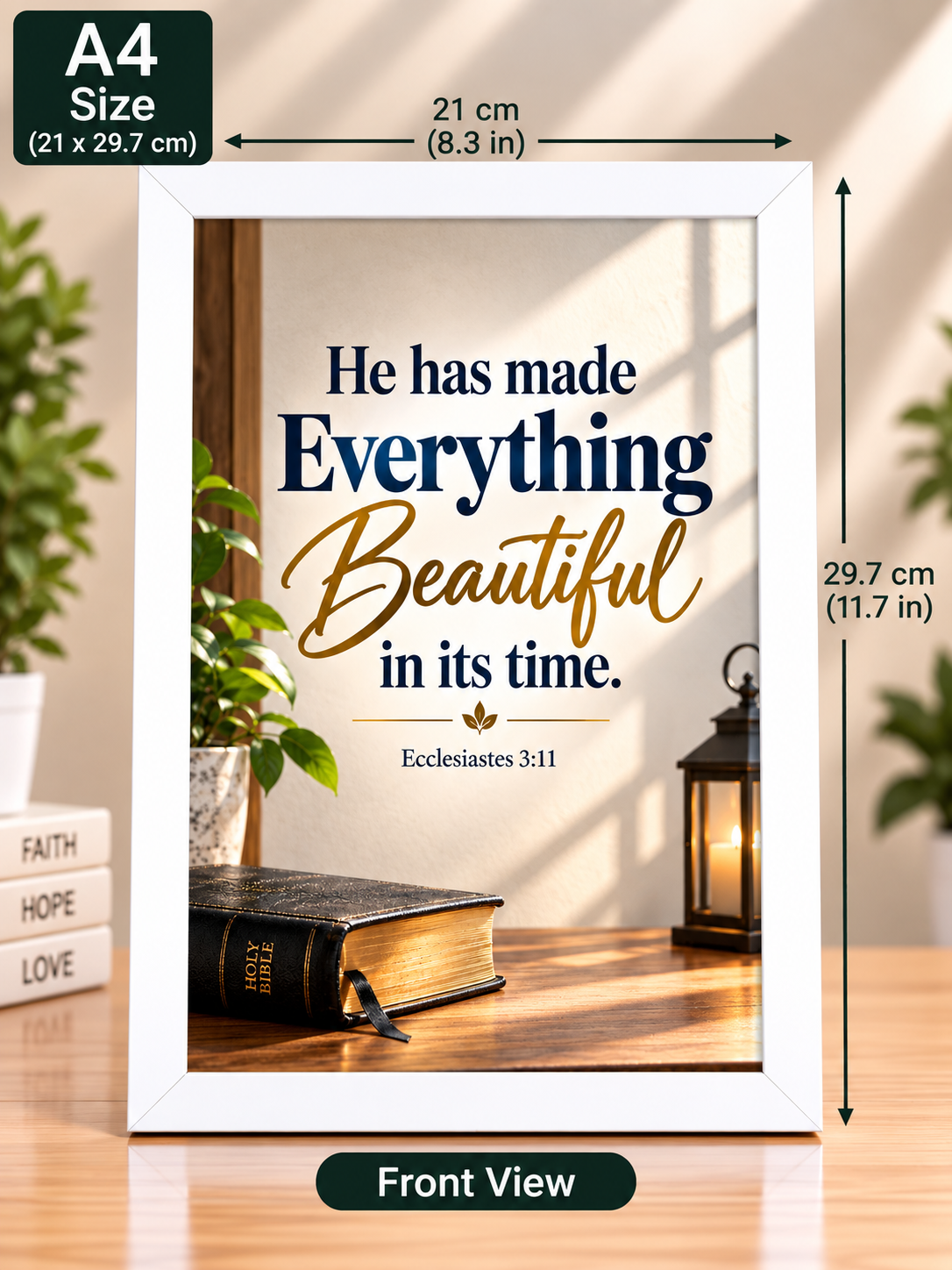 A4 Bible Verse Frame – Ecclesiastes 3:11