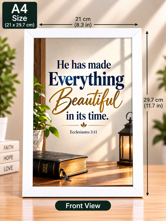 A4 Bible Verse Frame – Ecclesiastes 3:11