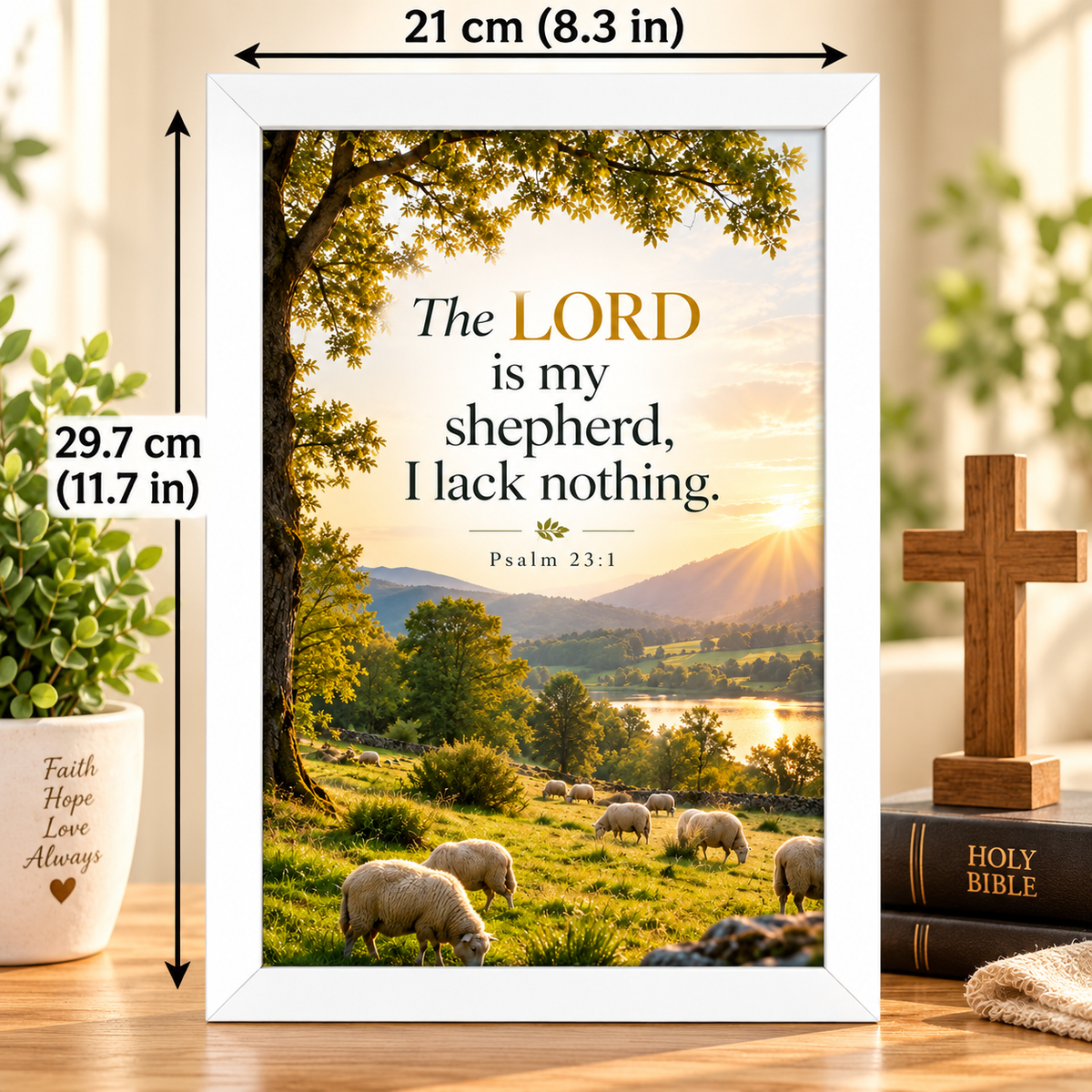 Psalm 23:1  Bible Verse Frame – The Lord Is My Shepherd