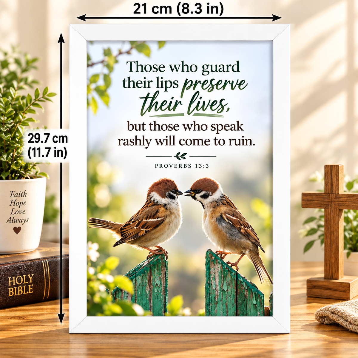 Proverbs 13:3  Bible Verse Frame