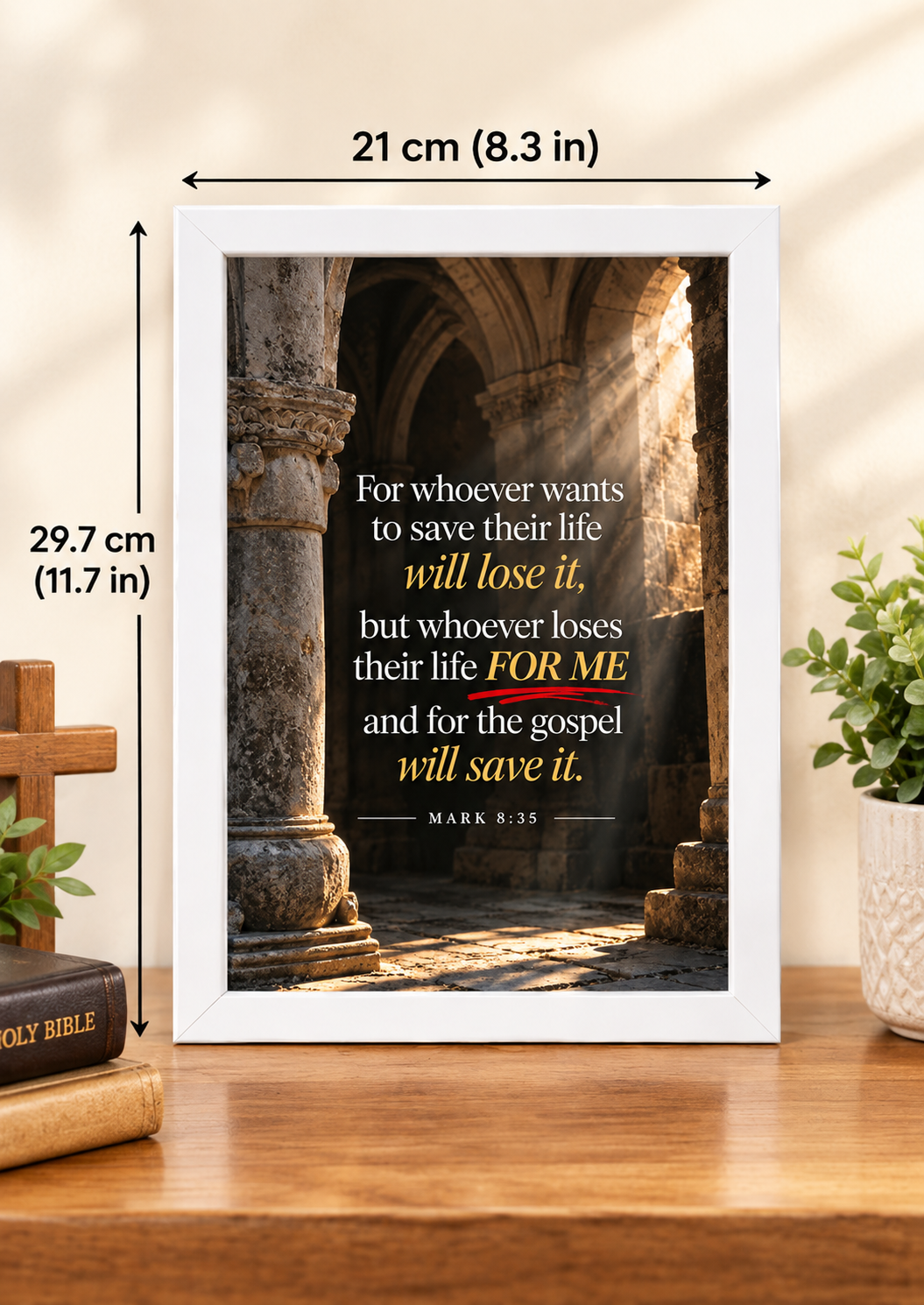 Mark 8:35 Bible Verse Frame – For Me & the Gospel