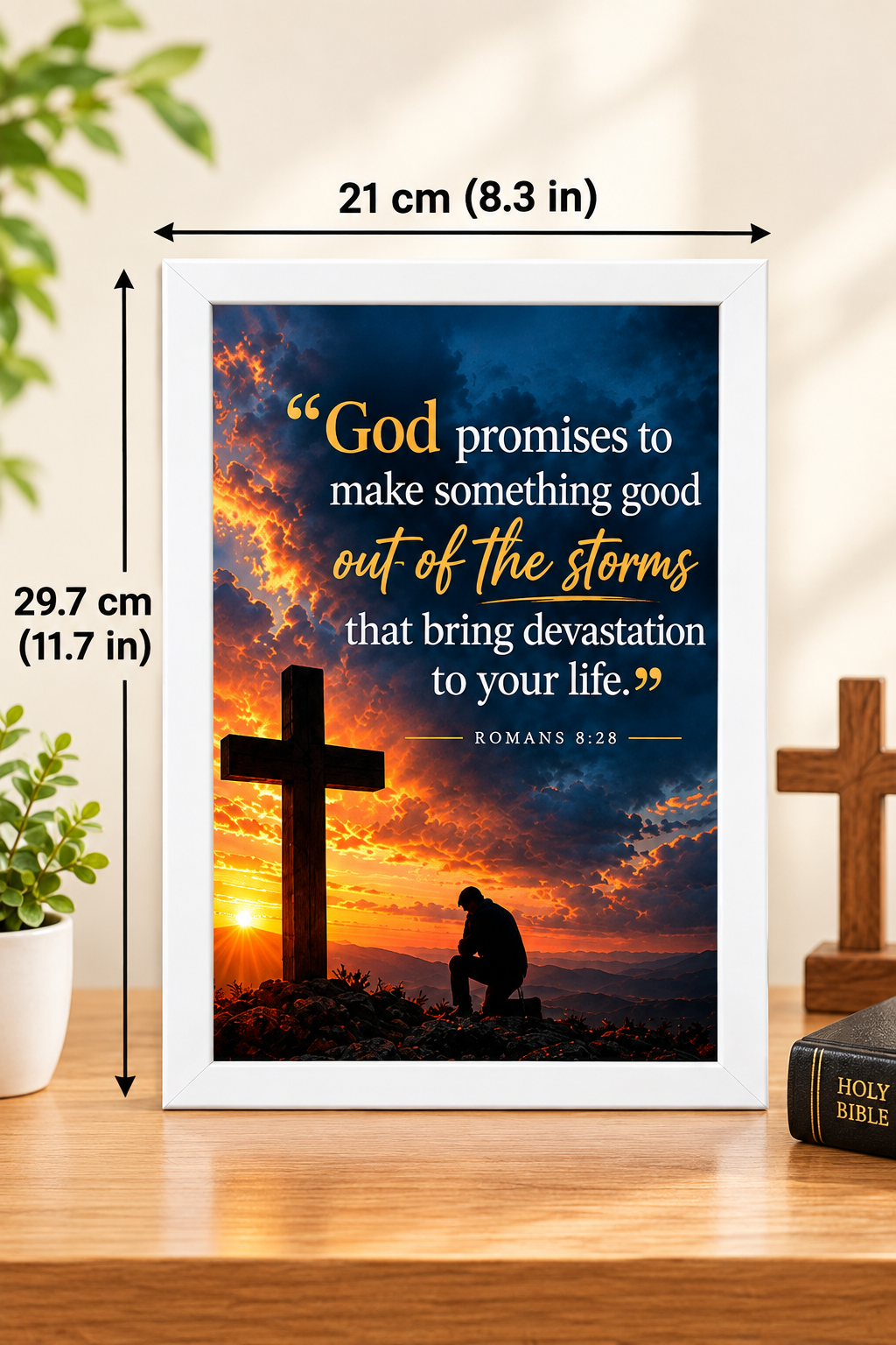 Romans 8:28  Bible Verse Frame – God Promises