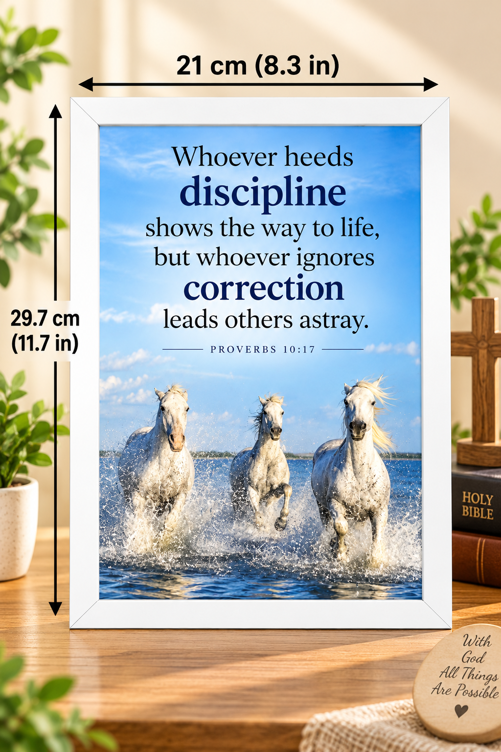 Proverbs 10:17  Bible Verse Frame – Discipline & Correction