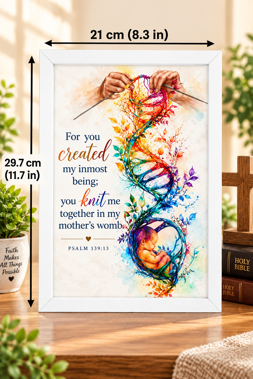 Psalm 139:13  Bible Verse Frame – You Knit Me Together
