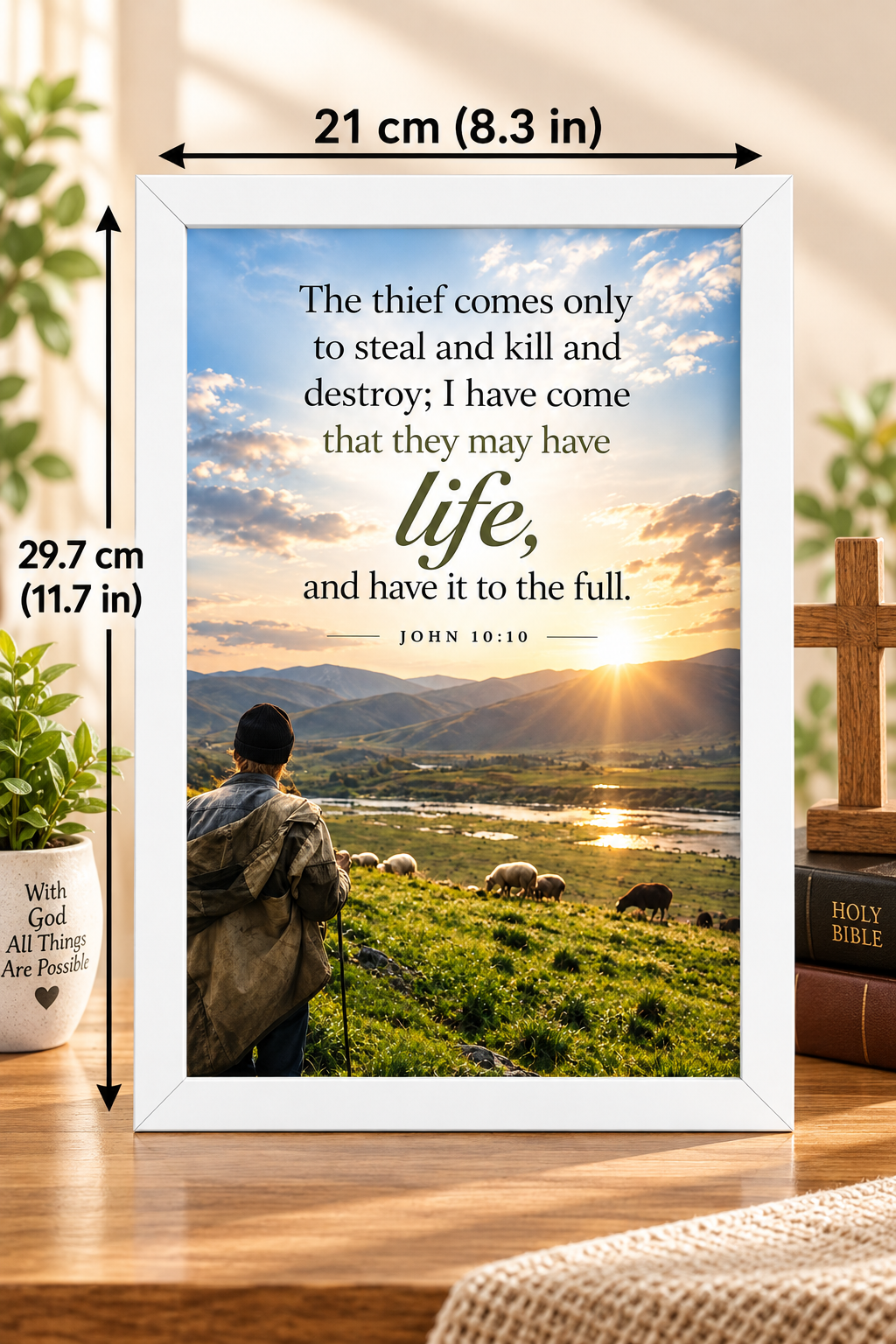 John 10:10  Bible Verse Frame – Life to the Full