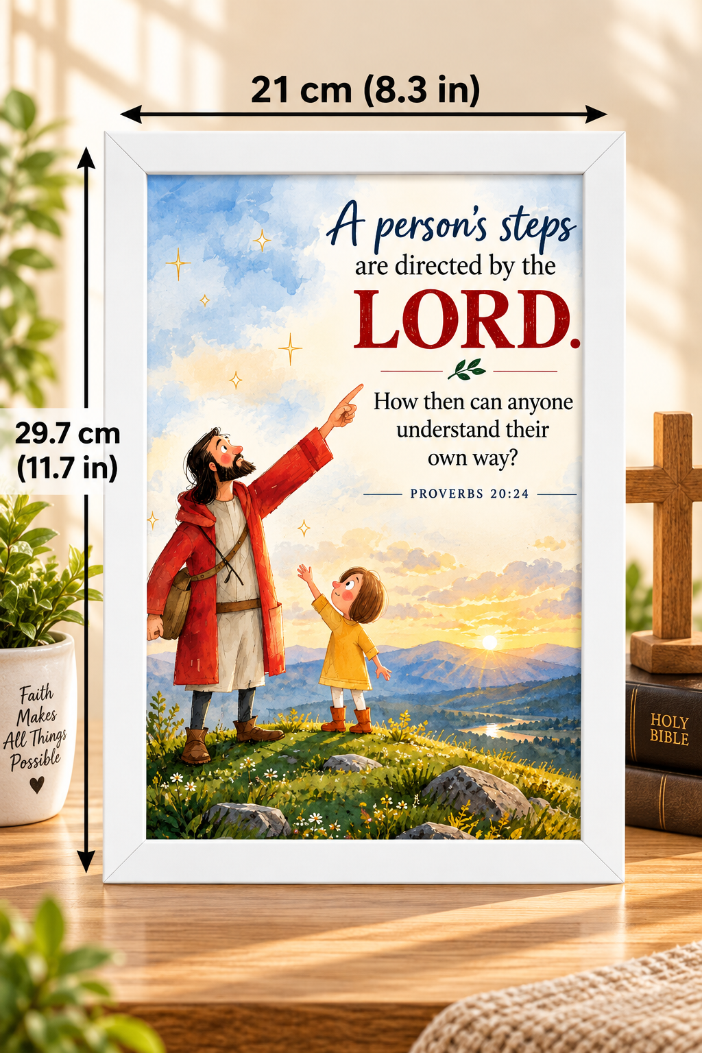 Proverbs 20:24 Bible Verse Frame – Steps Directed by the Lord