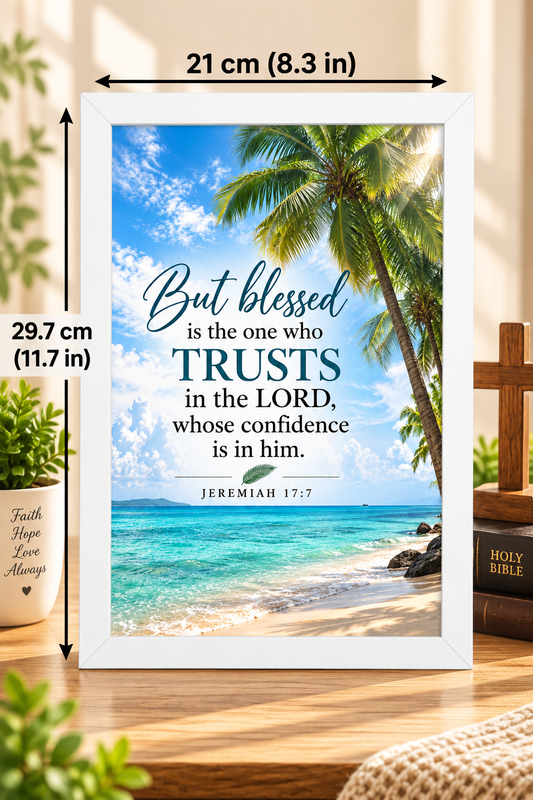 Jeremiah 17:7 Bible Verse Frame – Trusts in the Lord