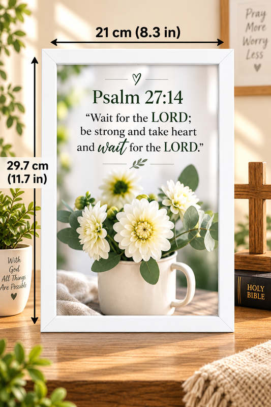 Psalm 27:14  Bible Verse Frame – Wait for the Lord