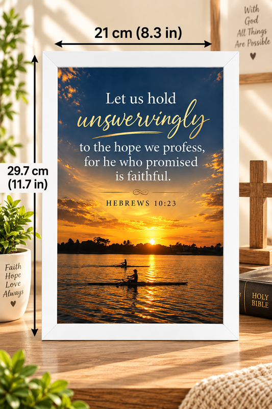 Hebrews 10:23  Bible Verse Frame – Hold Unswervingly