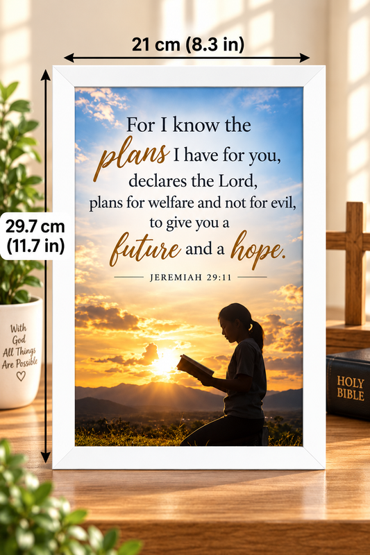 Jeremiah 29:11 Bible Verse Frame – Future and Hope