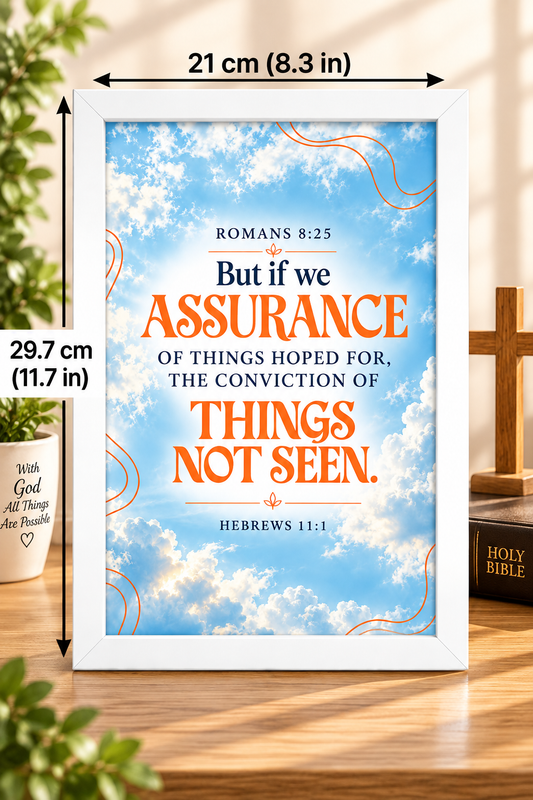 Hebrews 11:1 Bible Verse Frame – Faith & Assurance