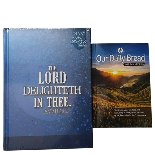 2026 Daily Bible Verse English Diary & Daily Bread Combo – Beautifully Designed Christian Planner & Devotional Journal