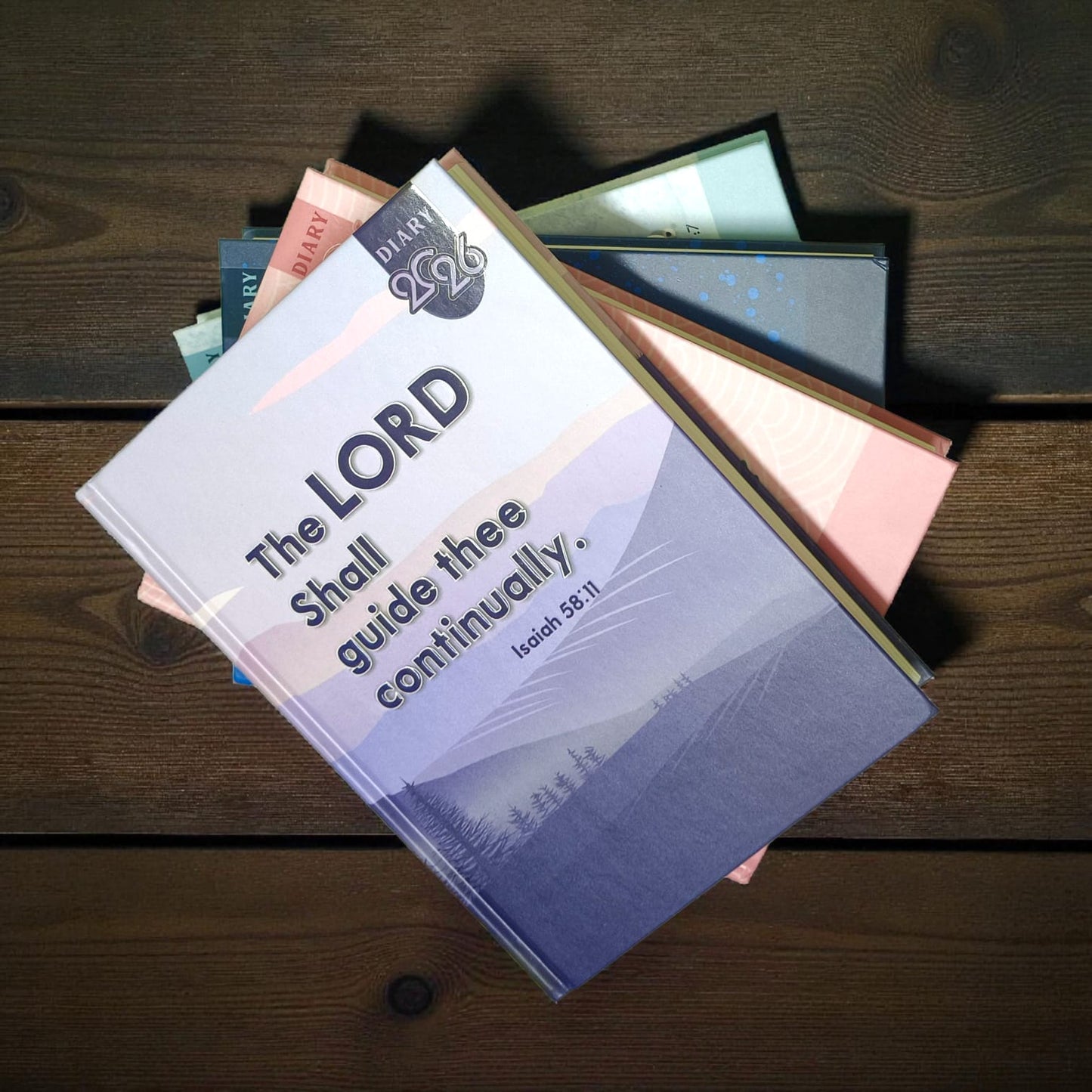 2026 Daily Bible Verse Diary (4-Pack Combo) – English Christian Planner & Journal with Daily Scripture – Beautifully Designed Inspirational New Year Gift Set