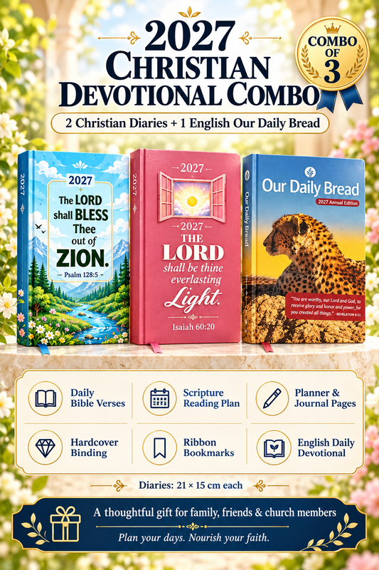 2027 Christian Diary Combo Set of 3 – 2 Bible Verse Diaries + Our Daily Bread