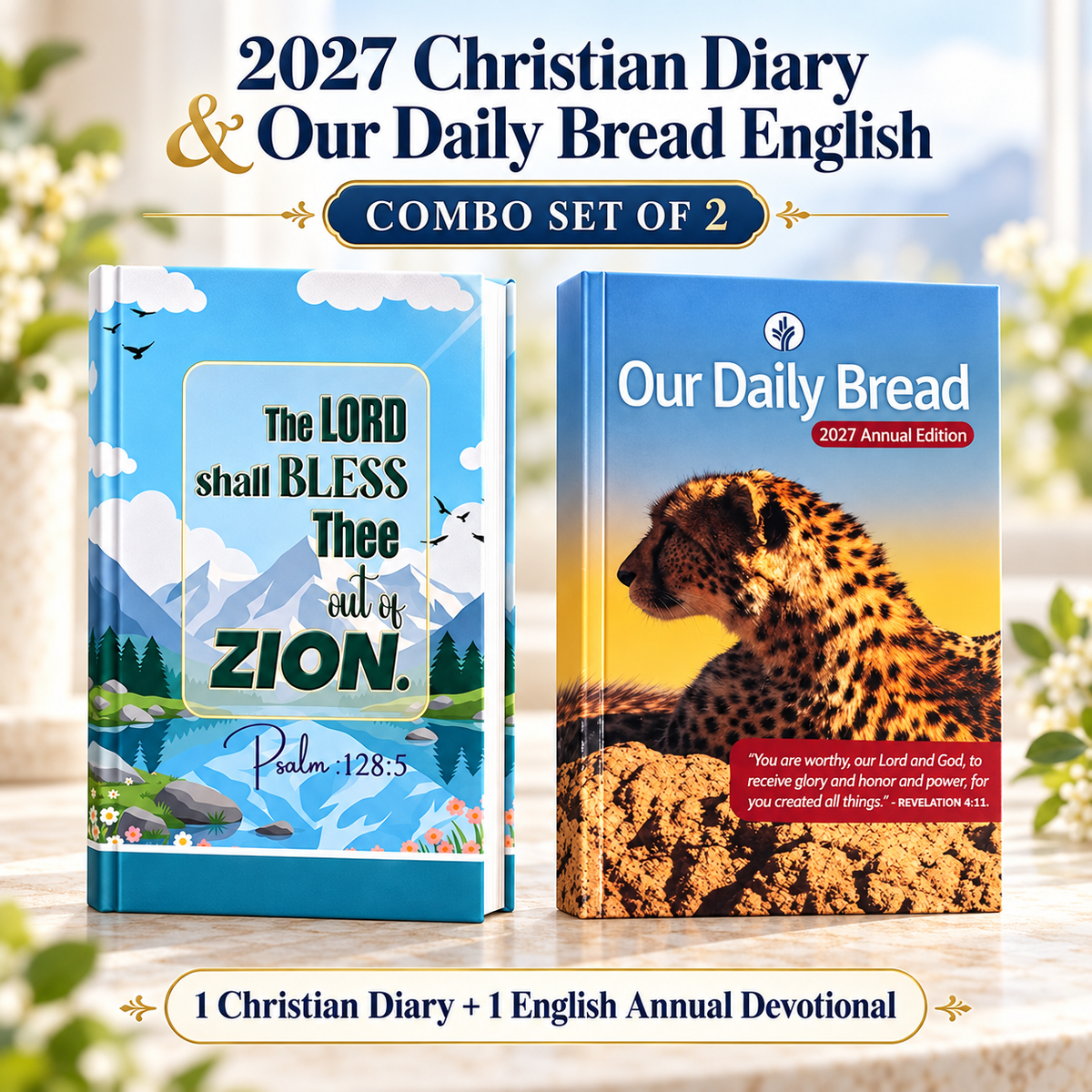 2027 Christian Diary Planner – Blue Mountain & Our Daily Bread English Annual Devotional | Set of 2