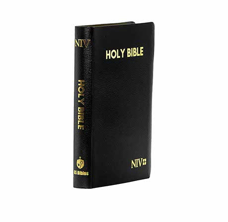 NIV Medium Black Bible in English Standard Edition, a high-quality translation of the Holy Scripture.