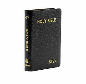 Compact Edition NIV Bible with gold edge and black cover