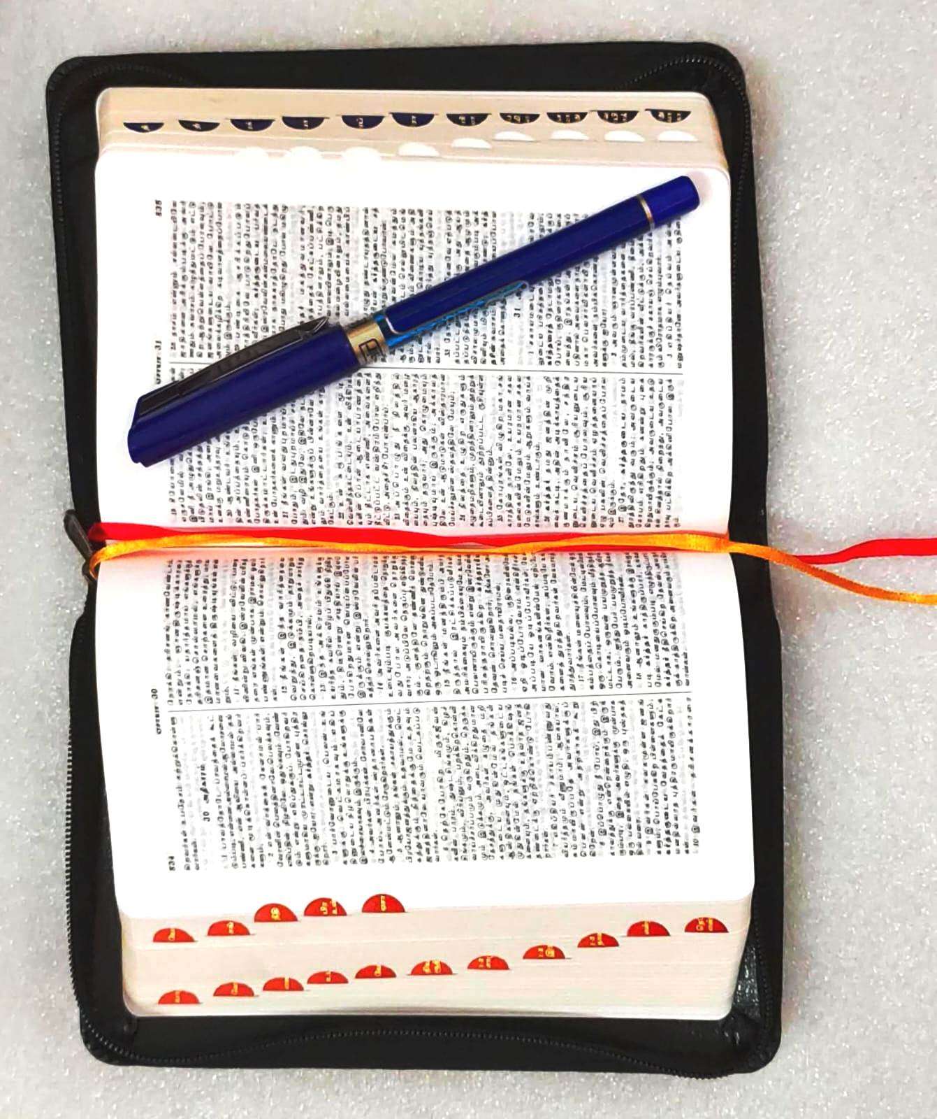 [9788122140163] Tamil Bible OV N/O 27 ZTI Black/Burgundy (KBS)