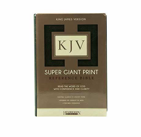 KJV Super Giant Print Reference Bible (Imitation Leather, Black, Indexed, Red Letter)