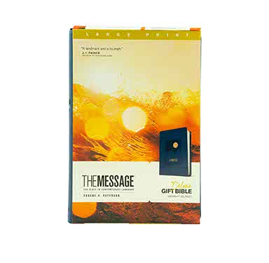The Message Deluxe Gift Bible, Large Print (Leather-Look, Midnight Journey): The Bible in Contemporary Language