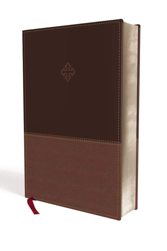 Leathersoft Hardcover Brown Imitation Leather Amplified Study Bible