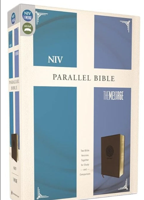 Brown Leathersoft NIV Parallel Bible for study and comparison