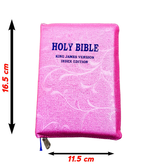 KJV Bible With Thumb Index Pink color