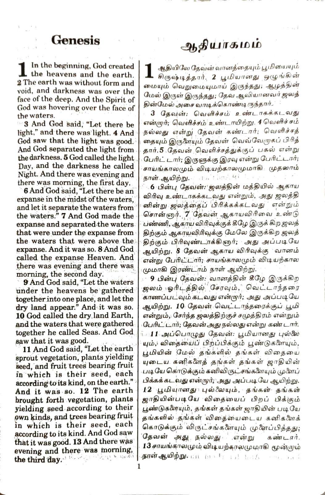 Tamil-English Parallel Bible (Large Print, China Edition) - BSI Black Leather Bound with Silver Edges (ISBN: 9789393511881)