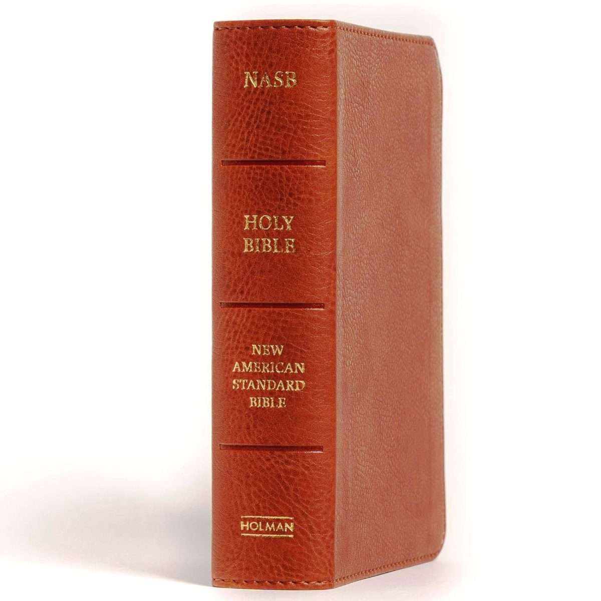 NASB 2020 Edition: Large Print Compact Reference Bible: Brown- Burnt Sienna Leather Soft