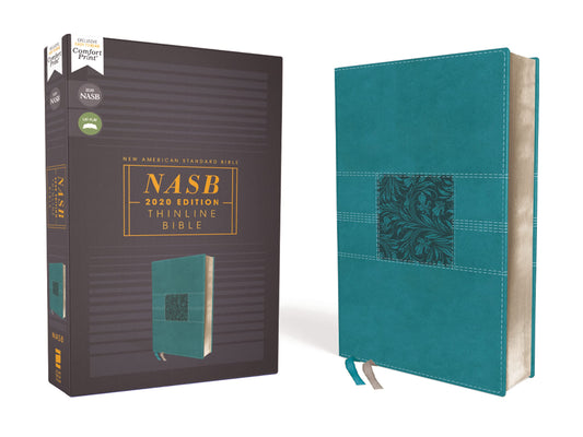 2020 NASB Thinline Leathersoft Teal Bible with Red Letter Comfort Print