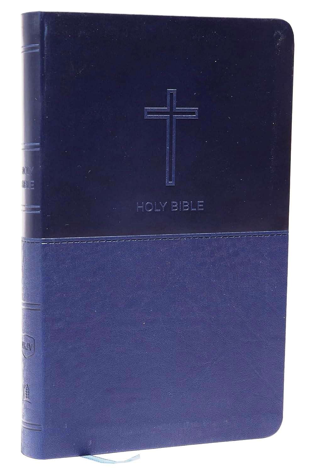 NKJV Value Thinline Bible: Navy Leathersoft