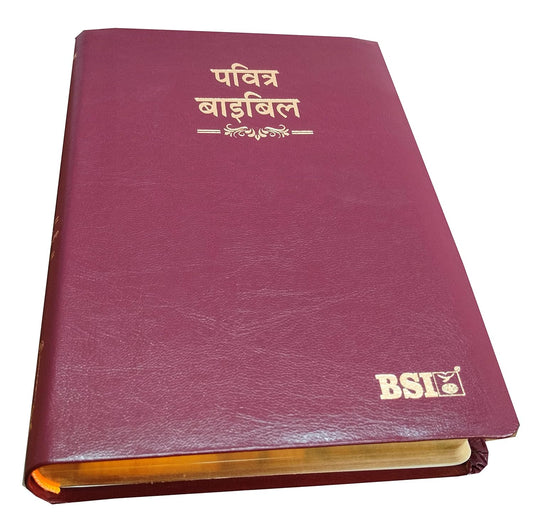 Hindi Bible 55TI OV (R) BL Yapp (KBS) - Brown, Korean Print, BSI Edition